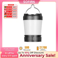 Sofirn LT1S Luz de Camping USB-C Linterna recargable 21700 Antorcha potente 2700K a 5000K Indicador de potencia y carga inversa