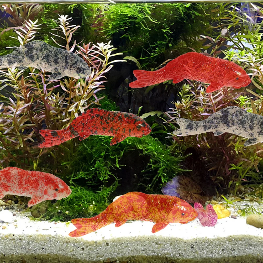

10Pcs Koi Decoration Realistic Small Red Goldfish Mini Aquarium Floating Fish Scenery Garden Craft Supplies Plastic Goldfish