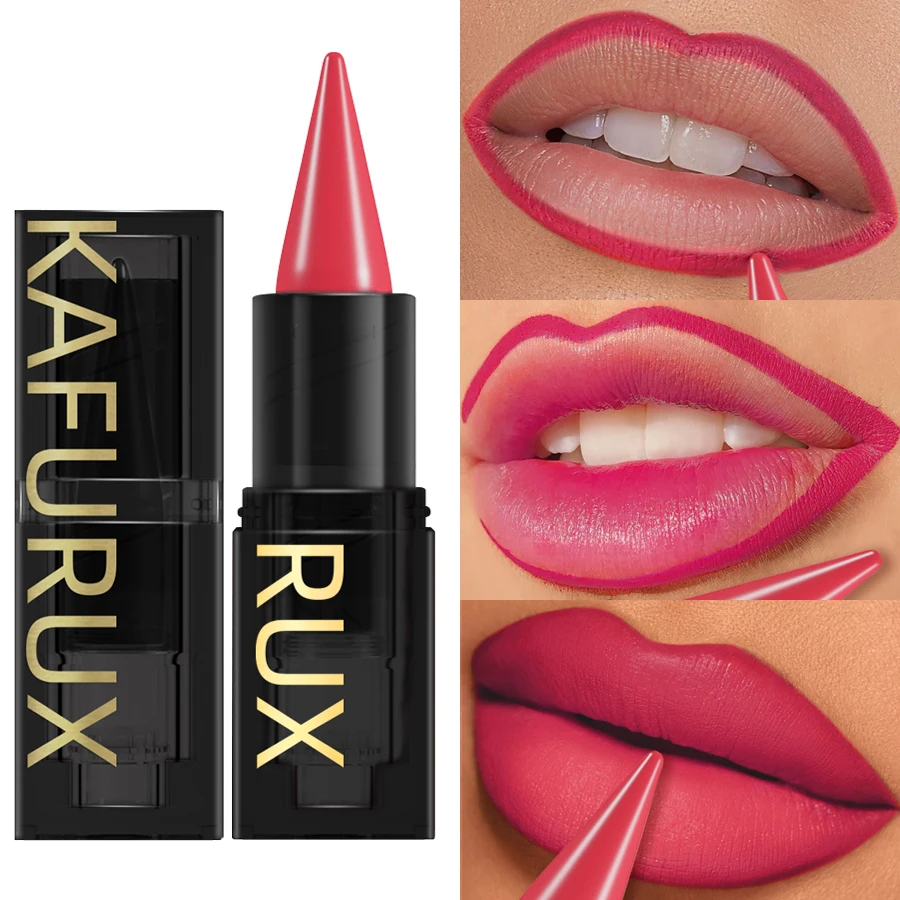 15-kleuren sexy rode lippenstift pen waterdichte matte contour tint lippenstift langdurige lip glazuur bruine lipliner potlood lip make-up