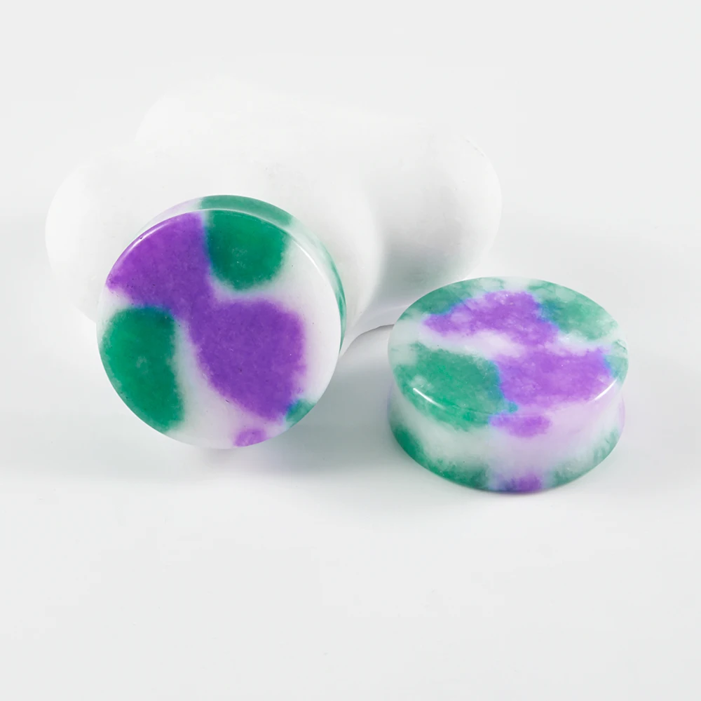 1PC Solid Stone Ear Plugs Gauges Earrings Women Men Flesh Tunnel Piercing Expander Ear Stretcher Jewelry 6mm-30mm