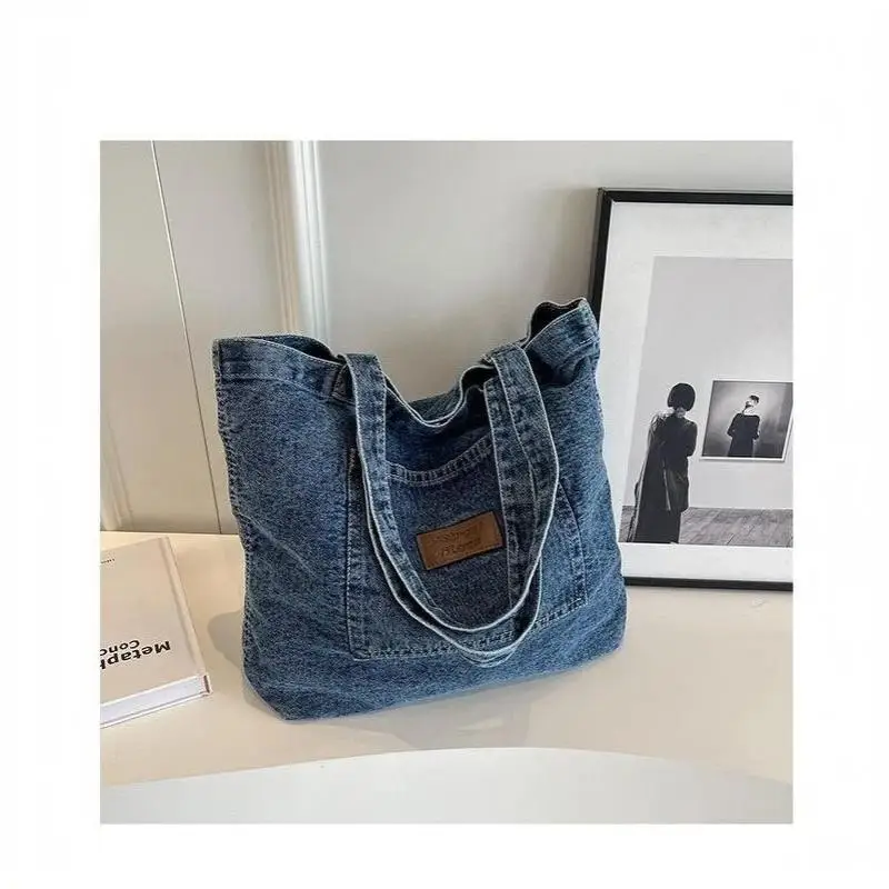 Designer-Handtasche aus Denim, luxuriöse Designer-Tragetasche, modische Clutch-Taschen, einfarbige, schlichte Damen-Handtaschen für den täglichen Gebrauch, 202 – Detail 18
