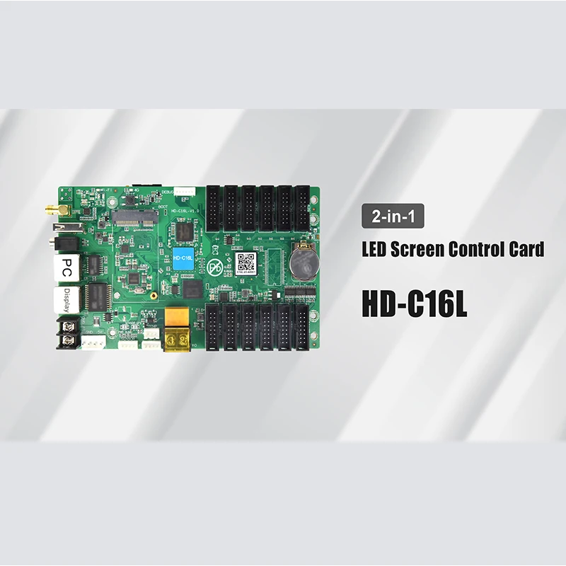 Huidu C16L control card with 650000 pixel LED full-color display screen asynchronous sending card WIFI 4G remote control video