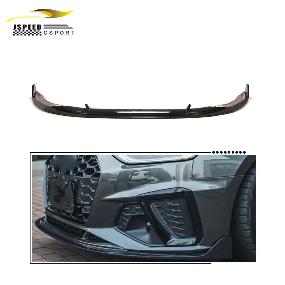 

Suitable for Audi A4 S Line S4 sedan 4-door 2020-2021 Carbon fiber front face lip spoiler