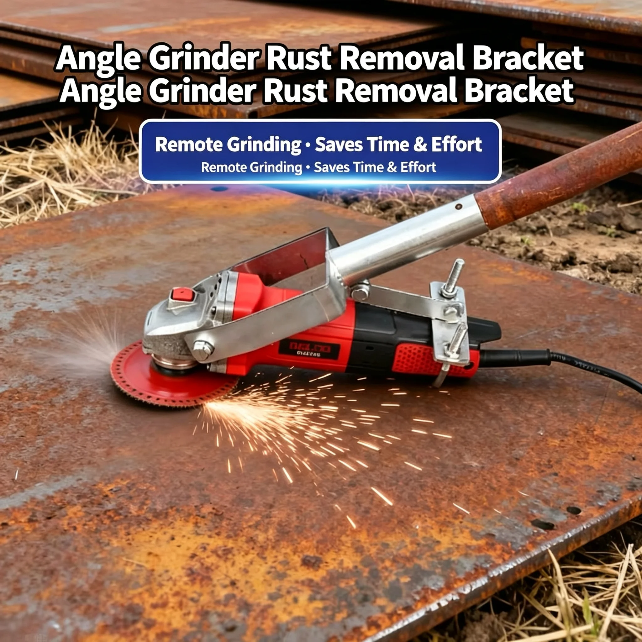 Angle Grinder Rust Removal Stand, Extension Stand, Adjustable Grinding and Polishing Support Platform, Fully Welded Metal Bracket, M10 Spindle Angle Grinder, DIY Woodworking Renovation Power Tool Accessories