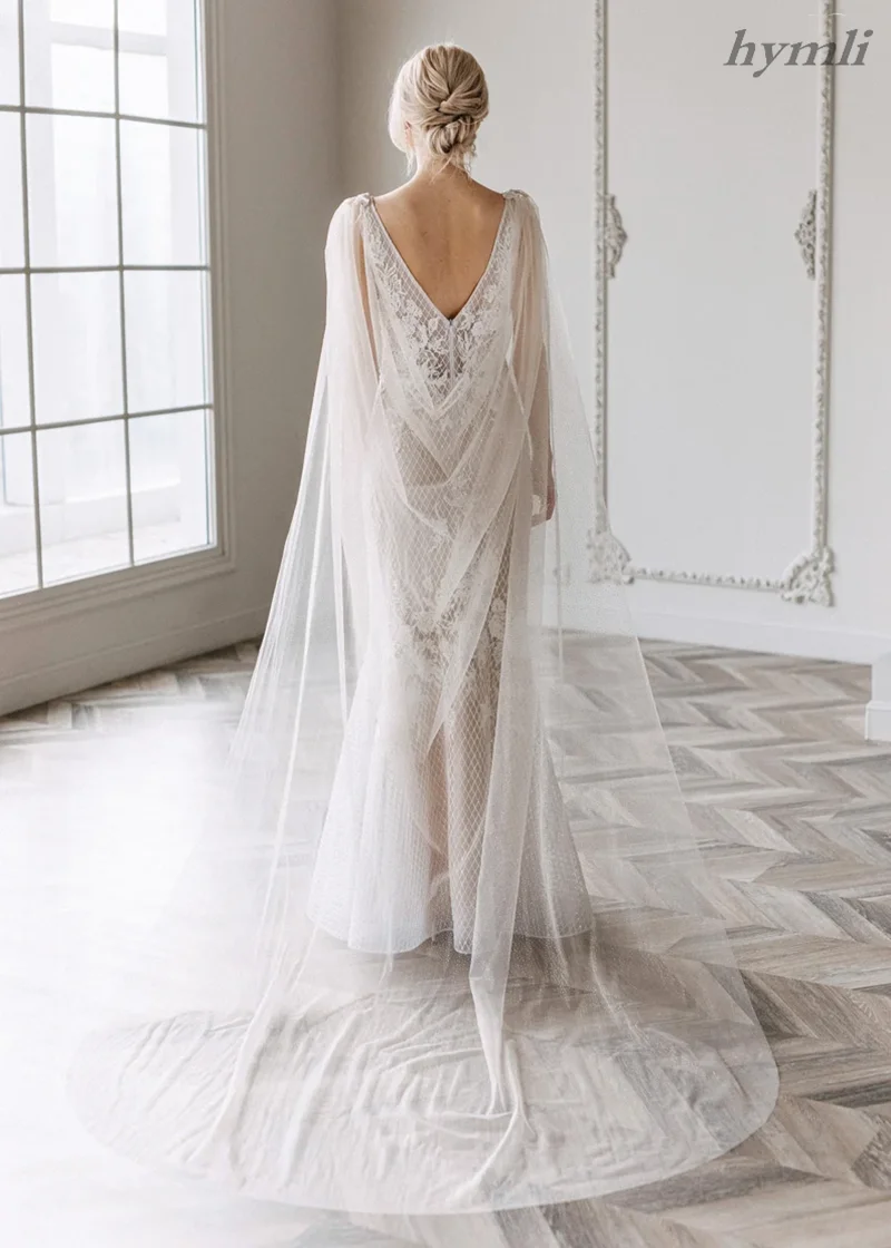 Sparkling Cape Veil Wedding Veil Cathedral, Draped Veil, Shoulder Train, Wedding Bridal Cape Veil