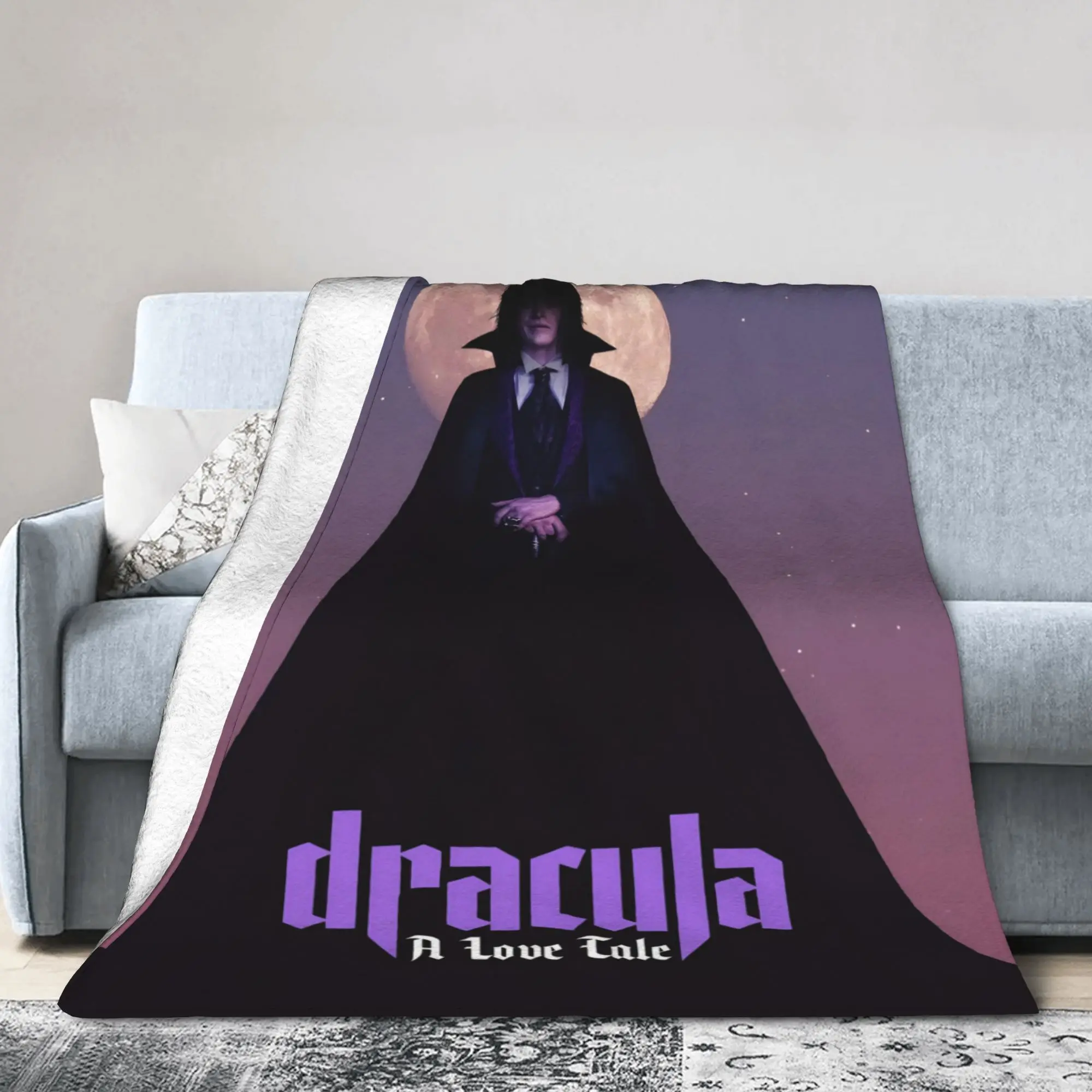 Comfortable Dracula A Love Tale Blanket Merch Sofa Decorative  Throw Blanket Lightweight Thin Velvet for Car