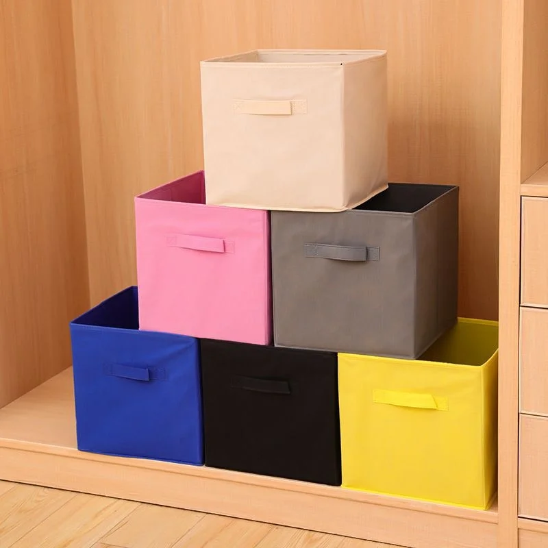 

Fabric Storage Box Bedroom Items Clothes Folding Lidless Books Clothes Minimalist Closet Organizer Snacks