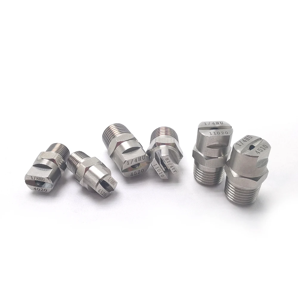 1/8 "1/4" 25/45/50/65/80/95/110 درجة HVV HU رذاذ الماء النفاثة فوهة التبريد ، فوهة رذاذ نفاثة للمروحة الصناعية