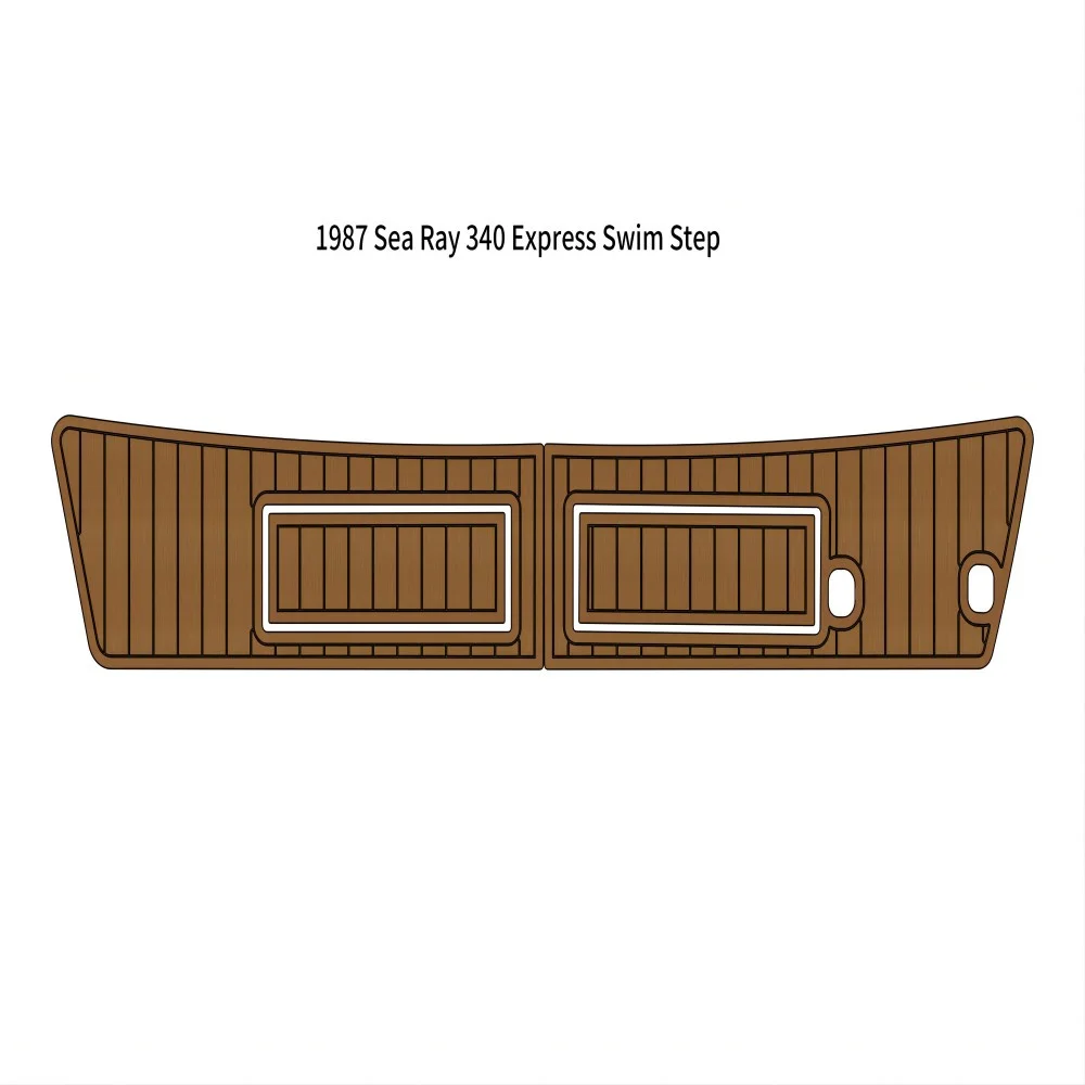 

1987 Sea Ray 340 Express Swim Platform Pad Boat EVA Foam Teak Deck Floor Mat Backing Self Adhesive SeaDek Gatorstep Style