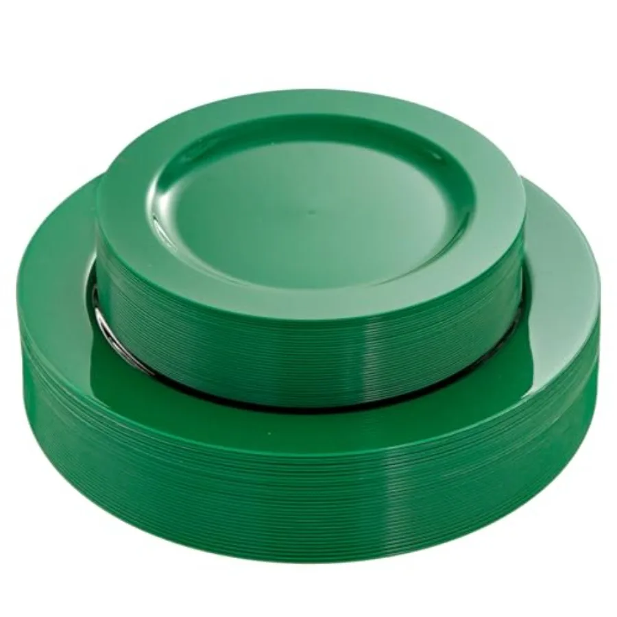

60PCS Green Plates St. Patrick's Day Plates Heavy Duty Dark Green Disposable Plates Ideal for St. Patrick's Party Super Bowl Ga