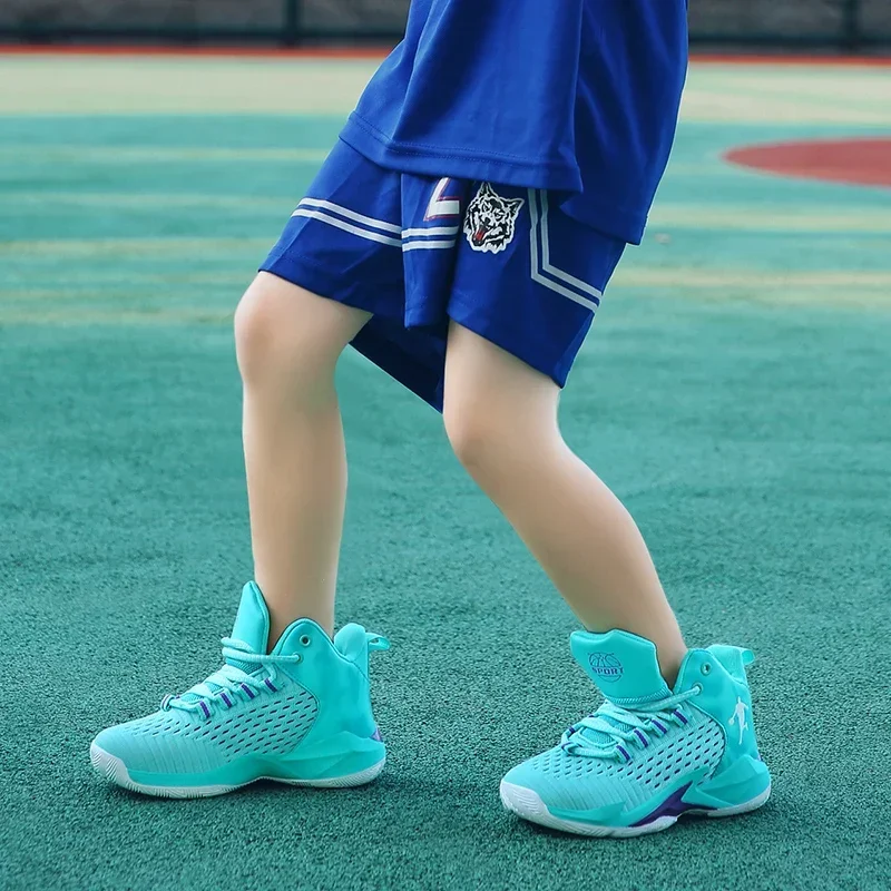 New Kids Basketball Shoes Breathable Comforthable Children Sport Shoes Outdoor Boys Basketball Sneakers Girls Gym Shoes