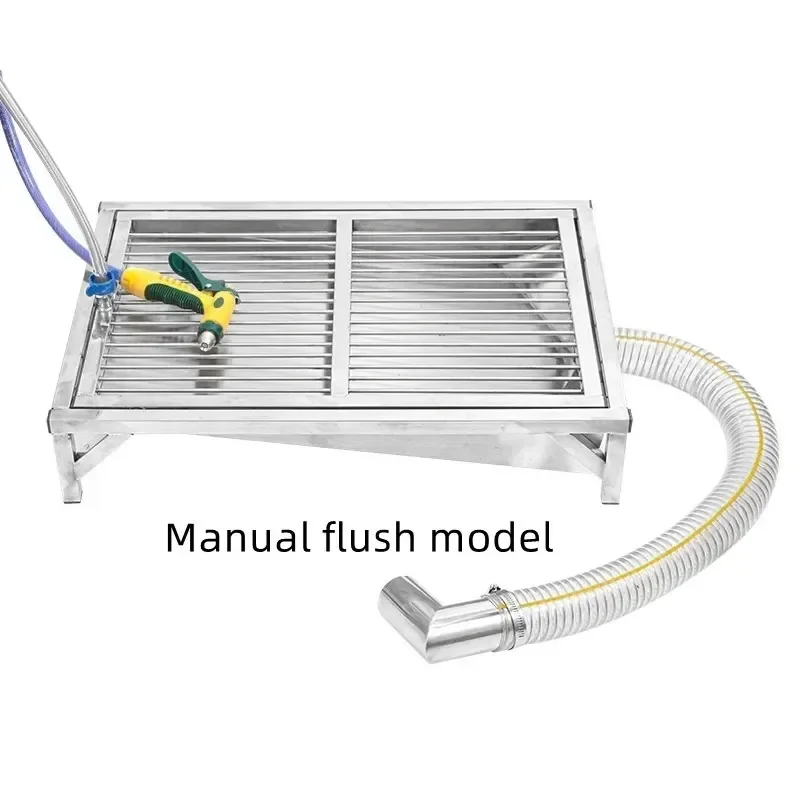 New 304 Stainless Steel Automatic Flushing Dog Toilet Indoor Straight-through Sewer Urinal for Medium to Large Dogs Pet Bedpan