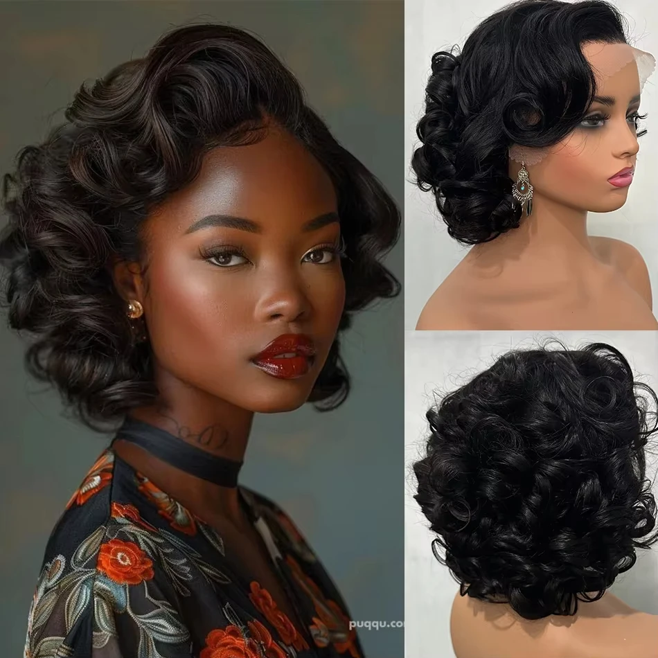 

Короткий парик-боб омбре блонд 13x4 без клея, из натуральных волос, красный парик с прозрачным кружевным фронтом, парик-боб с лёгкой волной для женщин, плотность 250%