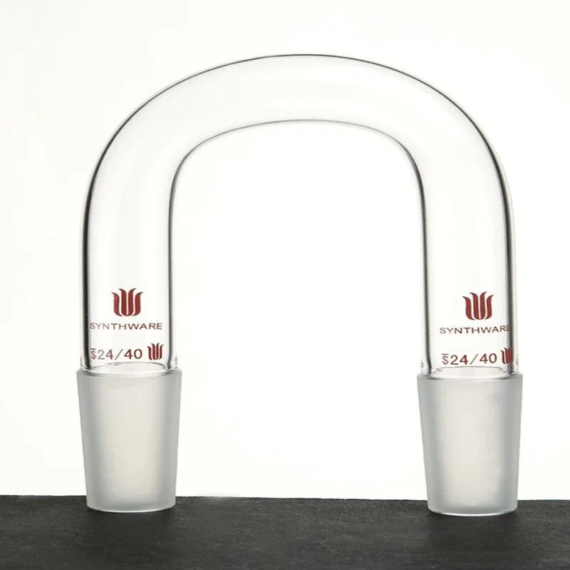 SYNTHWARE U-type joint, U-shaped connector, Male joints 14/20 19/22 24/40, Borosilicate Glass, A63