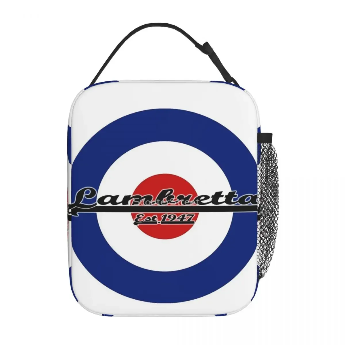 Team Lambretta MOD Target Insulated Lunch Bag Trendy Oxford Cloth School Customizable