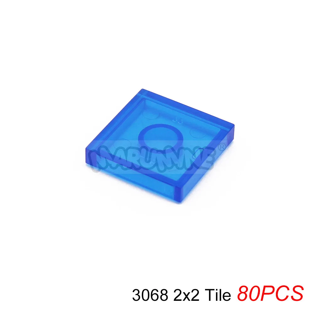 MARUMINE Transparente MOC Bausteine Ziegelteile Fliesenplatten Zubehör Kompatibel mit 98138 3070 3069 3023 3024 2431