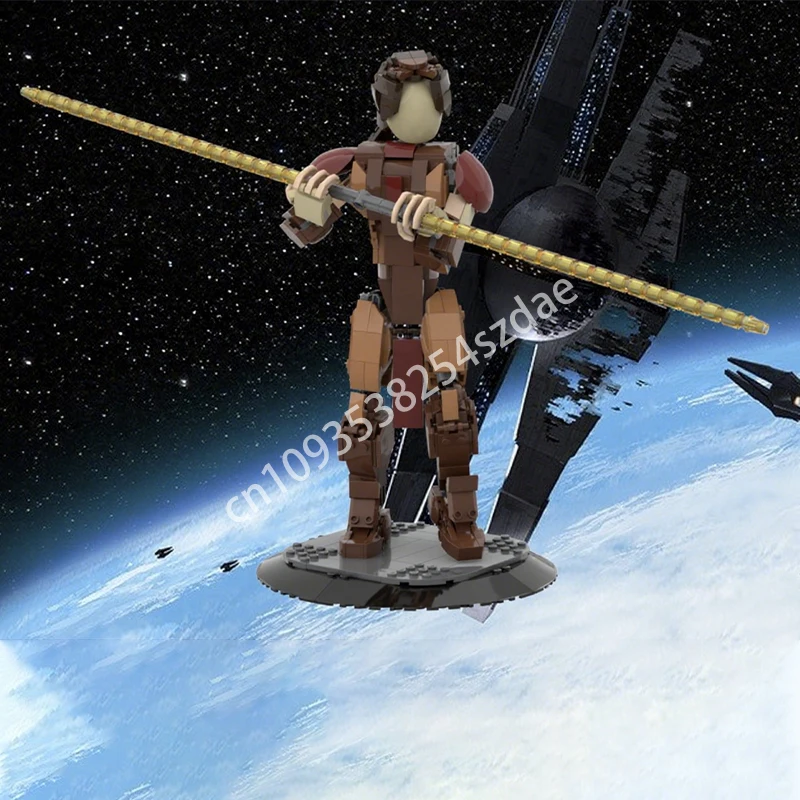 519 elementów MOC Figurka Bastila Shan do składania, klocki konstrukcyjne Star Battle, rozwijająca wyobraźnię kosmiczną, plastikowe, edukacyjne.
