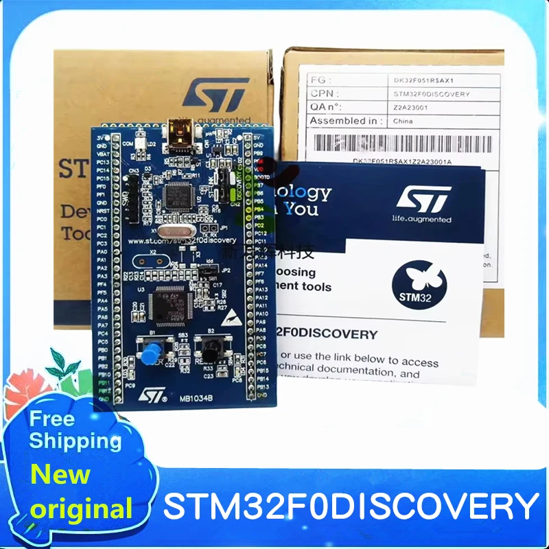 

1PCS/LOT STM32F0DISCOVERY Evaluation Kit, STM32F0 MCU, onboard ST-LINK/V2 debugger/programmer