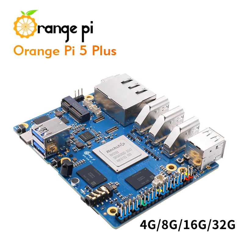 

Orange Pi5 Plus Development Board 4G 8G 16G 32G RAM RK3588 PCIE Module External Wifi6.0+BT5.0 SSD Run Android Debian OS
