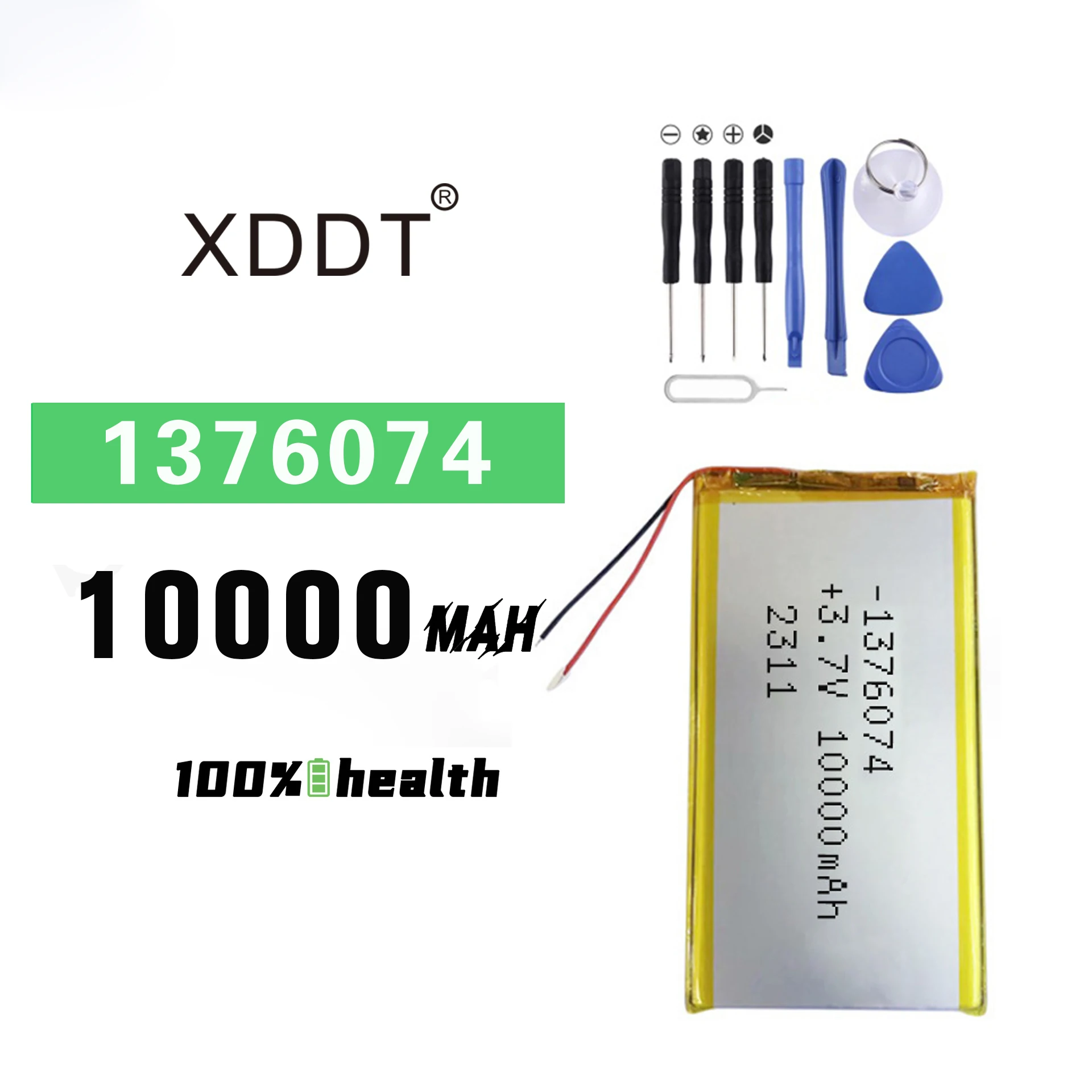 High Qulity 1376074 3.7V 10000mAh Lithium Polymer Batteries Lipo Li-Po for Toy Power Bank GPS Laptop Camping Lights Diy