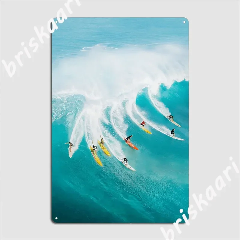 Lets Surf Poster Metal Plaque Wall Pub Living Room Decoration Wall Plaque Tin Sign Posters