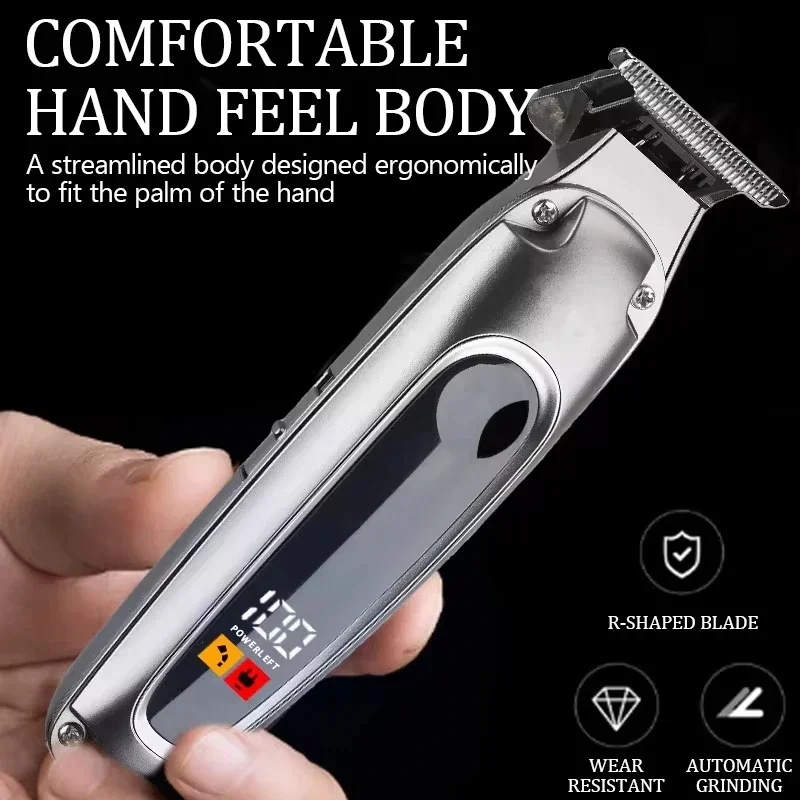 Kemei KM-2261 Tagliacapelli elettrico USB ricaricabile Cordless Barba Trimmer Uomo Potente tagliacapelli Strumento di taglio Clippers