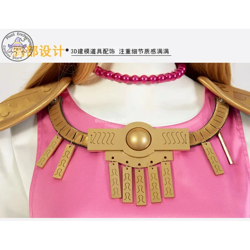 فستان تنكري مستوحى من لعبة Princess Zelda PGEM للمدينة الرئيسية، ملابس لعب الأدوار للحفلات الهزلية؛ 5، م. #6