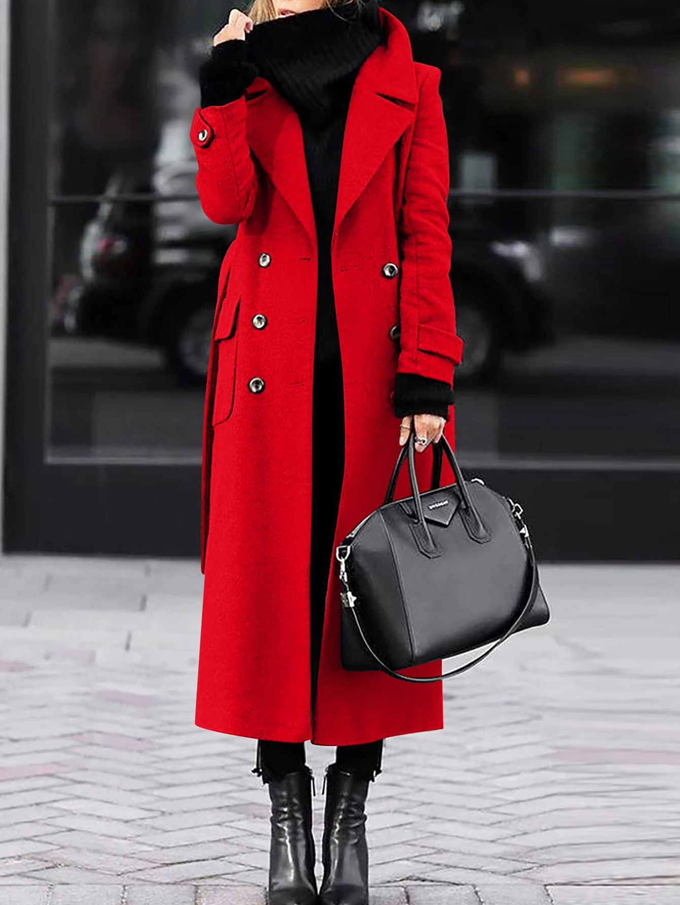 

Women's Coats Winter Fashion Comfortable Decent 2025 Plain Mid-length Lapel Long Sleeve Street Daily Coats
