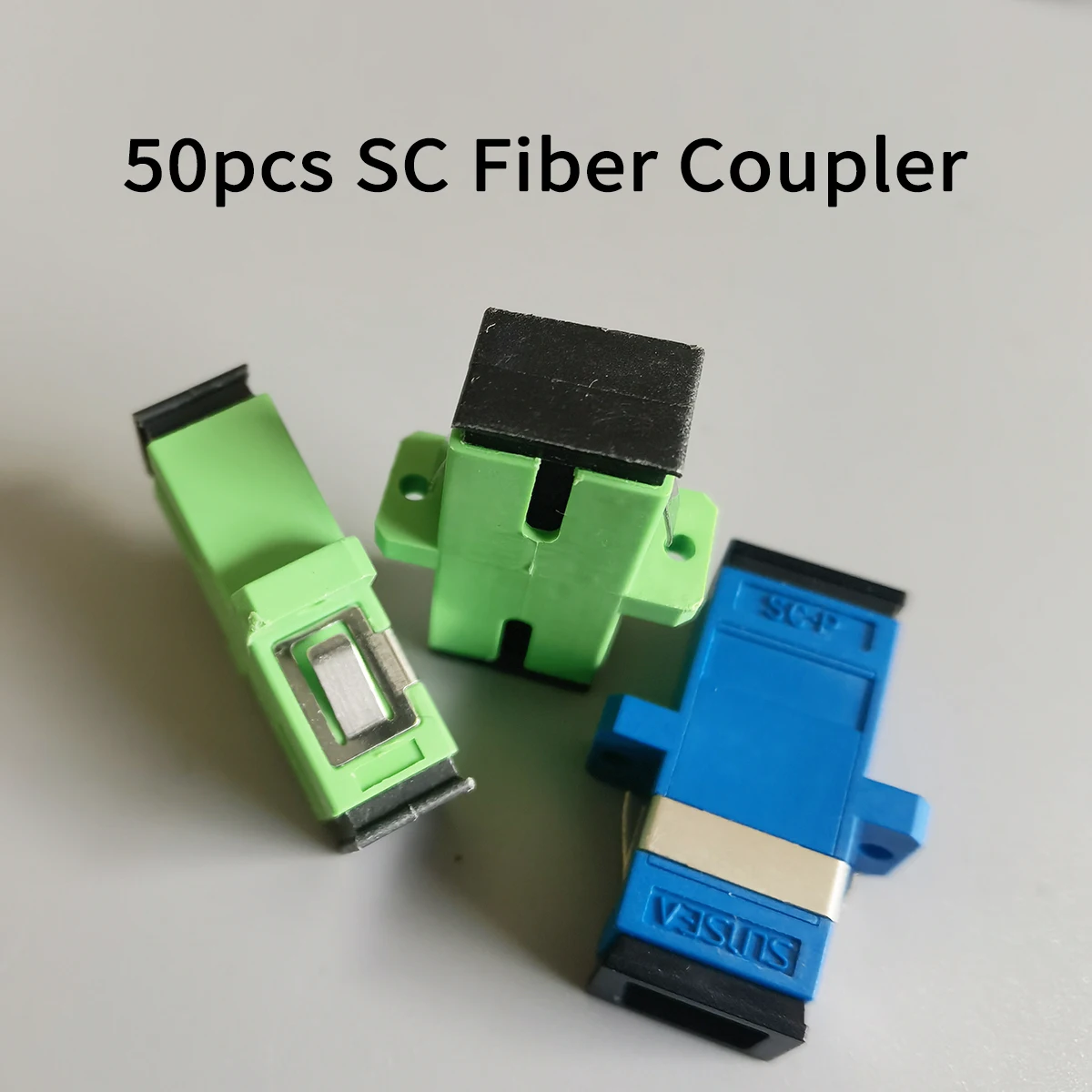 50pcs SC-APC/UPC Fiber Optic Adapter CouplerFiber Optical Simplex Mode SC-SC Fiber Flang optical fiber adaptor