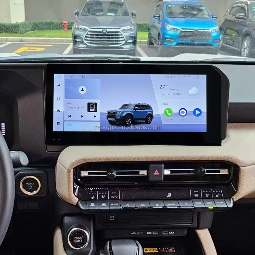 For Toyota Prado 2023-2025 12.3-inch Touch Screen 4G+64G 8 Core Android Car Stereo  with CARPLAY HICAR  Car Radio GPS Navigation