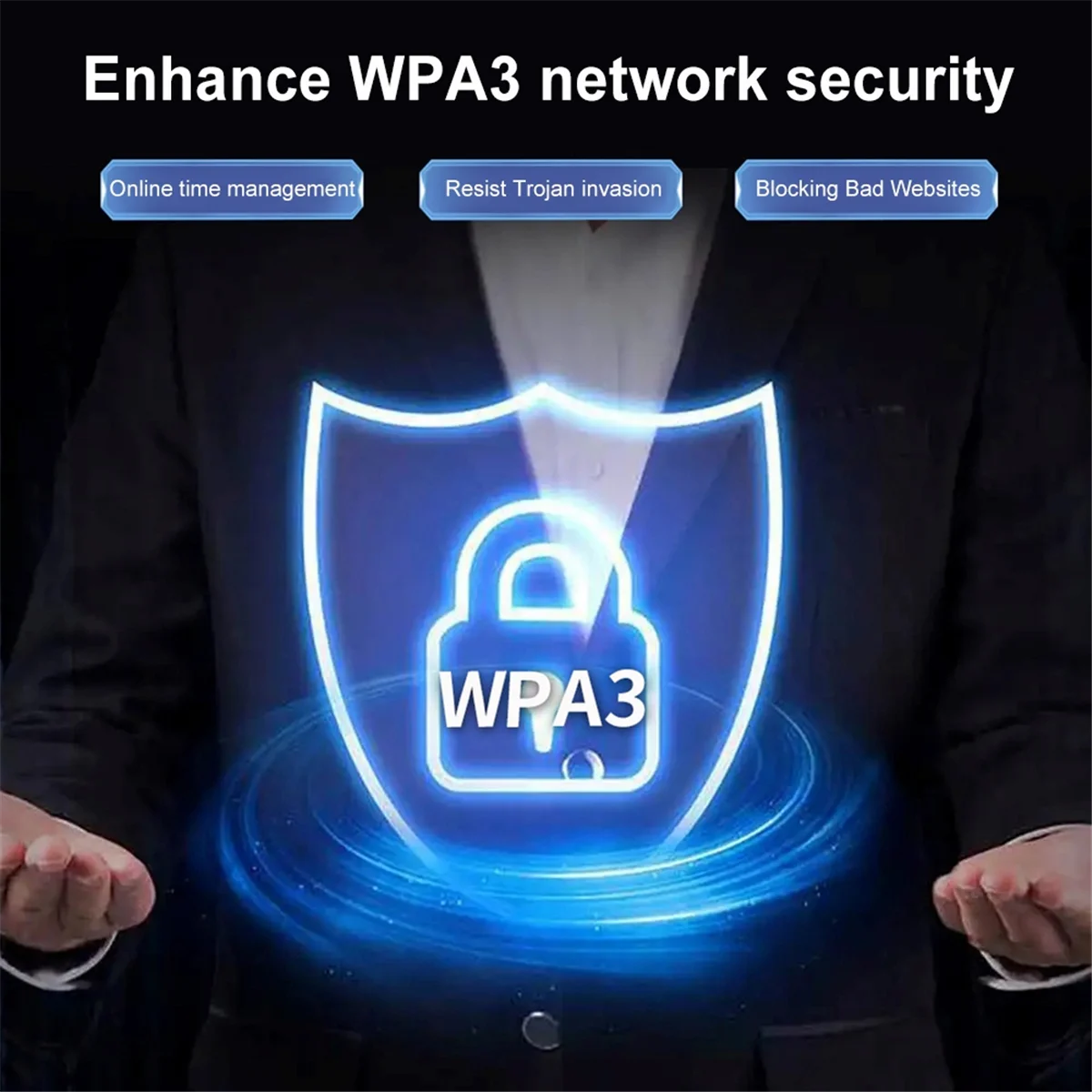 محول WiFi 6E AX5400 USB بطاقة WiFi لاسلكية ثلاثي الموجات 2.4G/5G/6 جيجا هرتز 5400 ميجابت في الثانية USB WiFi6E محول لـ Win10 & Win11