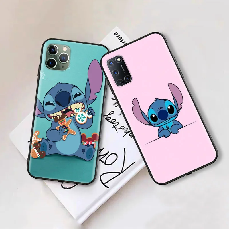 Custodia nera per Xiaomi Poco F3 GT F2 Redmi Note 8 6 6A 7A 7 Pro 8T 8A Cover Z-46 Stitch