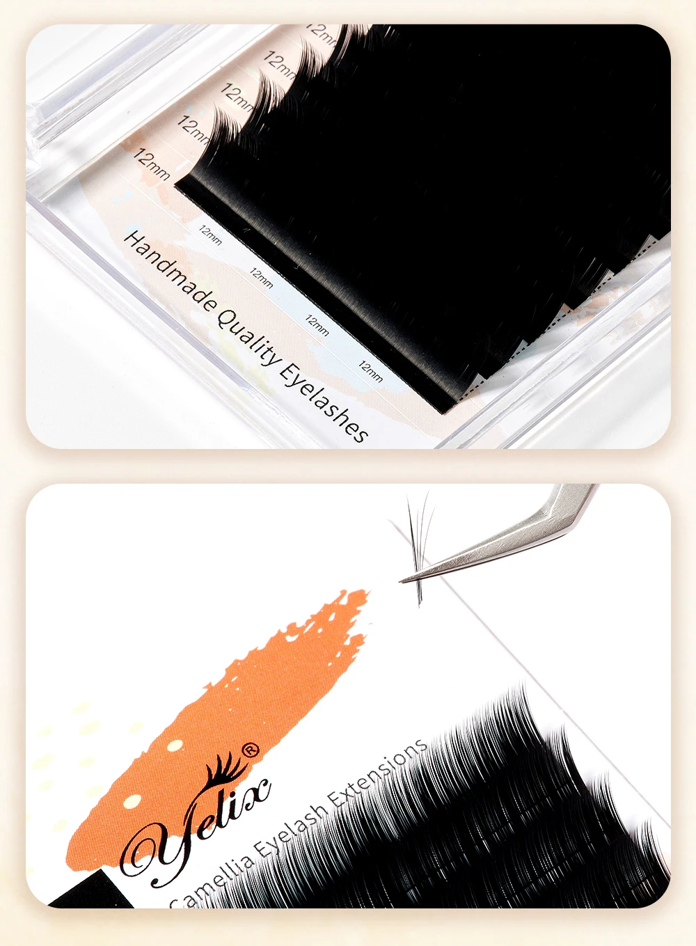 Yelix Neue Kamelie Wimpern Falsche Wimpern Natürliche Weiche Wimpern Extensions Russische Volumen Einzelne Wimpern Dropshipping – Detail 11