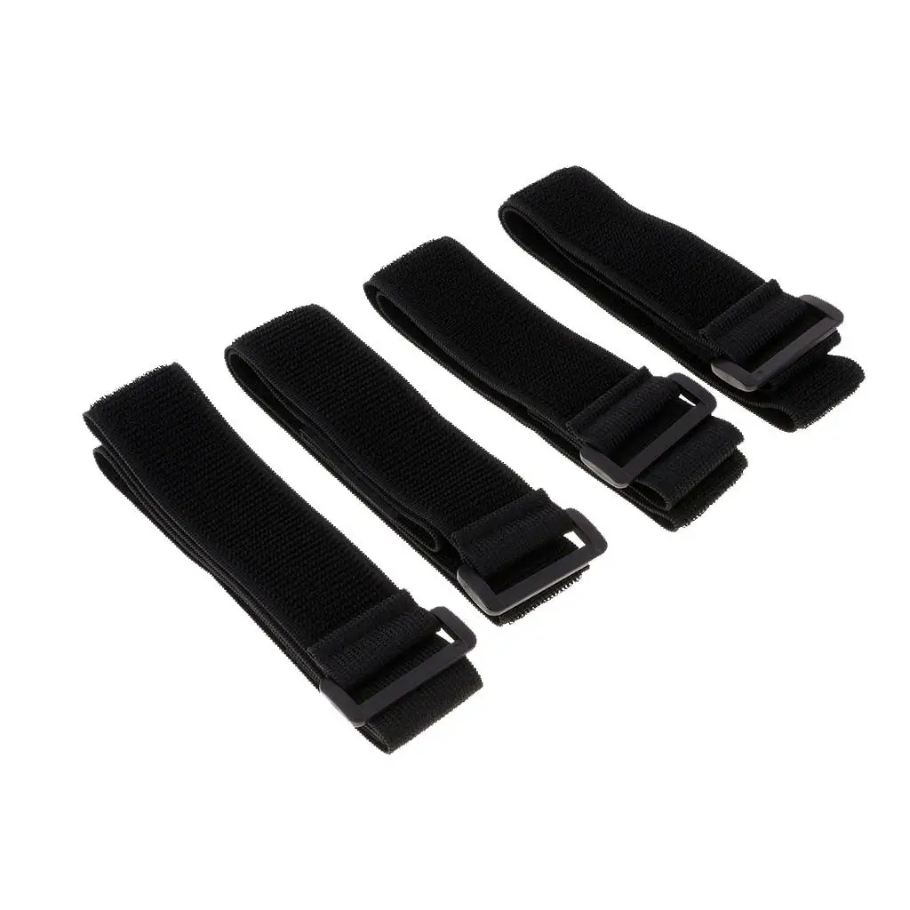 4 Pieces/Set Nylon Reusable Self-Fastening Cable Tie Strap Organizer Functional Ties with Buckle Luggage Strap