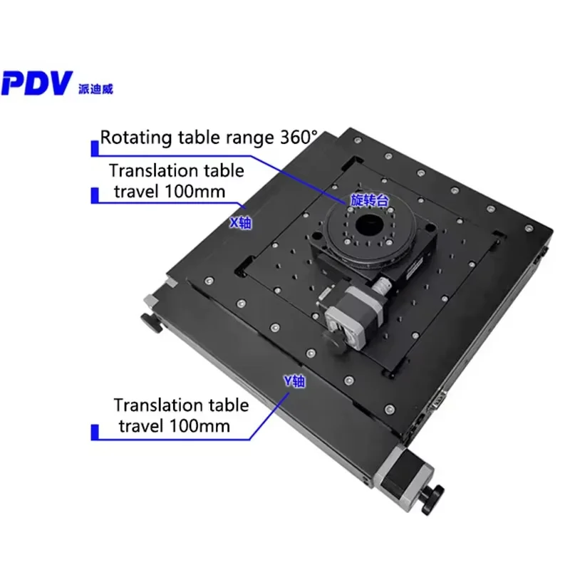 2-assige lineaire plus rotatie XYR gemotoriseerde drie-assige gecombineerde fase XY-vertaaltafel Elektrische hefschuiftafel