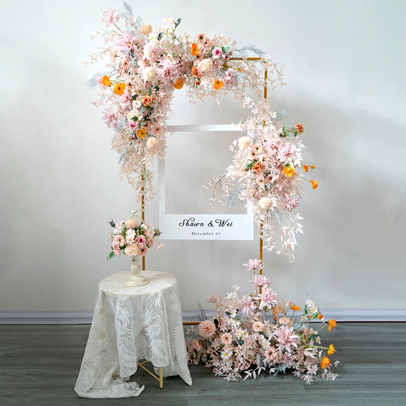 2er-Set Künstliche Hochzeitsbögen Aus Seidenblumen – Lila-weiß, Realistisch, Vielseitig – Als Deko Für Hochzeit, Party, Zuhause Oder Fotohintergrund
