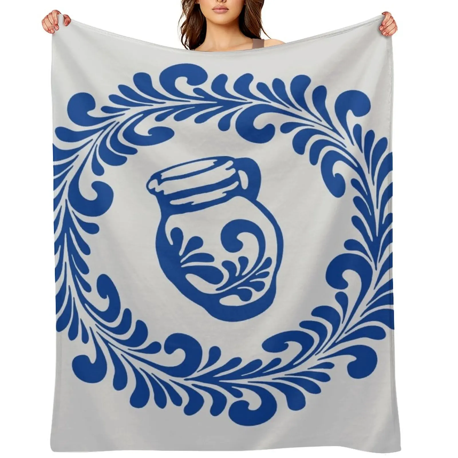 

Spruce wreath with Bembel tendril swing Throw Blanket Travel Shaggy Picnic Vintage Blankets