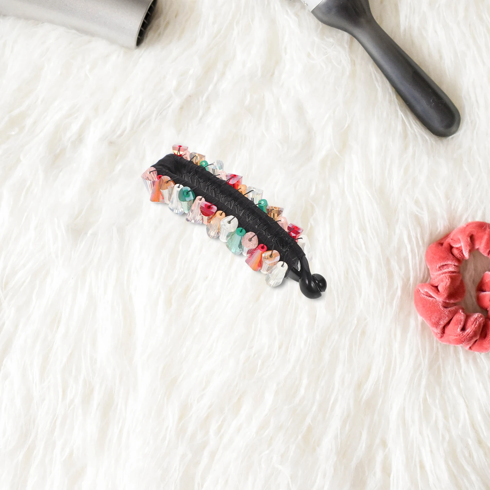 

Crystal Banana Clips Hair Accessories for Women Large Size 80s Retro Style Secure Grip Lightweight Plastic Materials Perfect