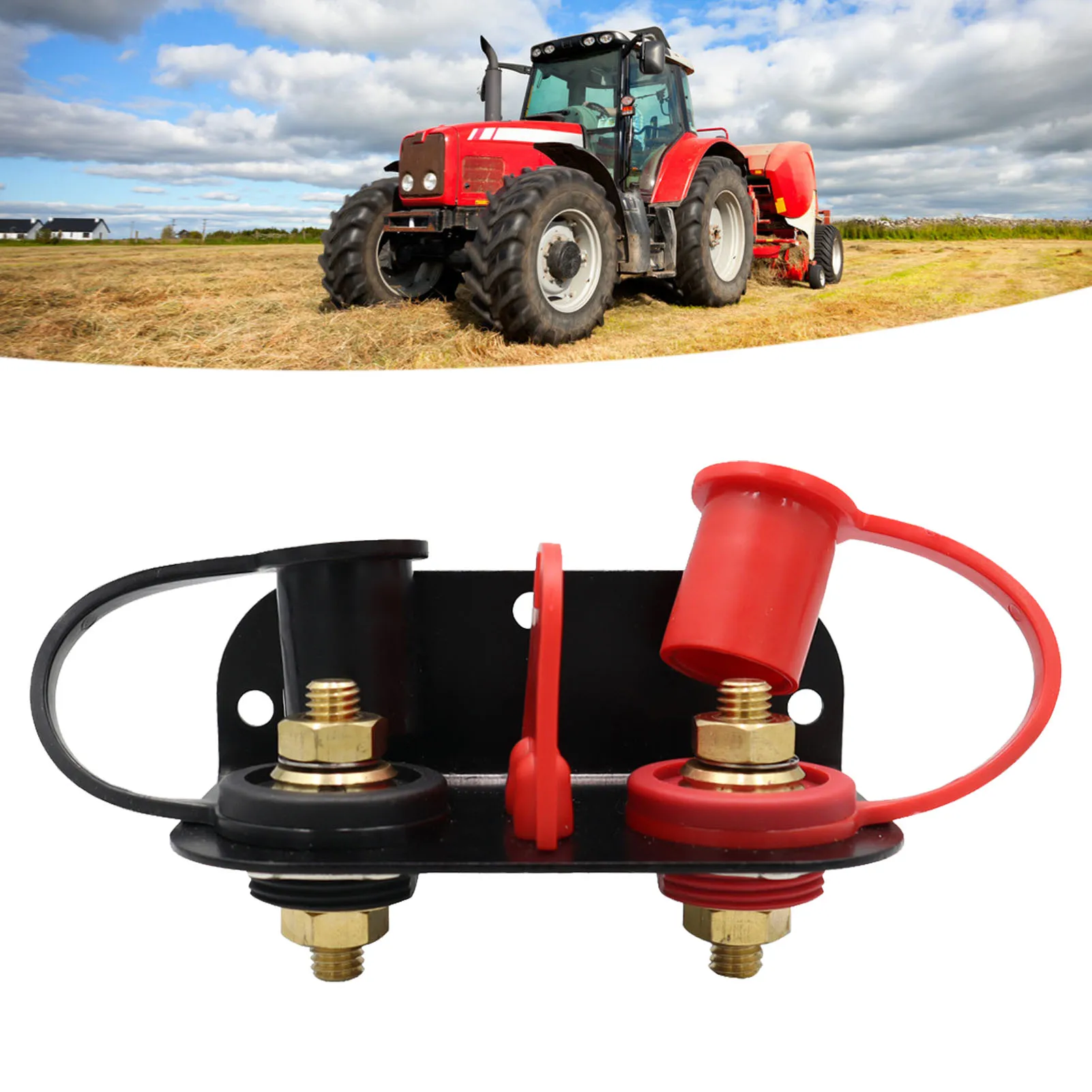 Car Remote Battery Jump Post Remote Battery Terminal Car Charging Jump Post Base Extension Cable Set for Tractor Lawn Mower