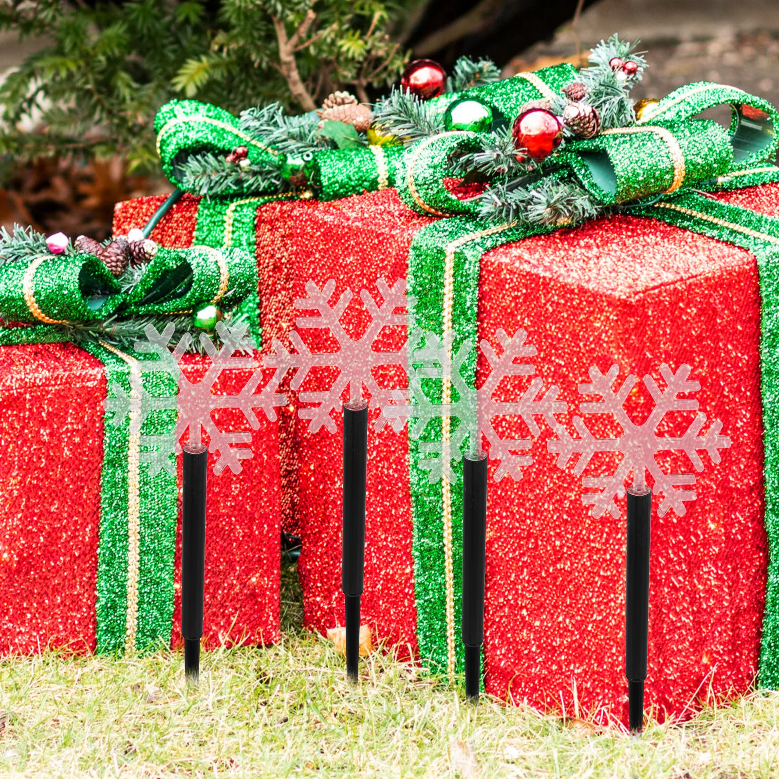 

5Pcs Christmas Tree Lights Creative Light Accessories for Solar Lamp Decorative Outdoor Garden Lawn Yard Holiday Party