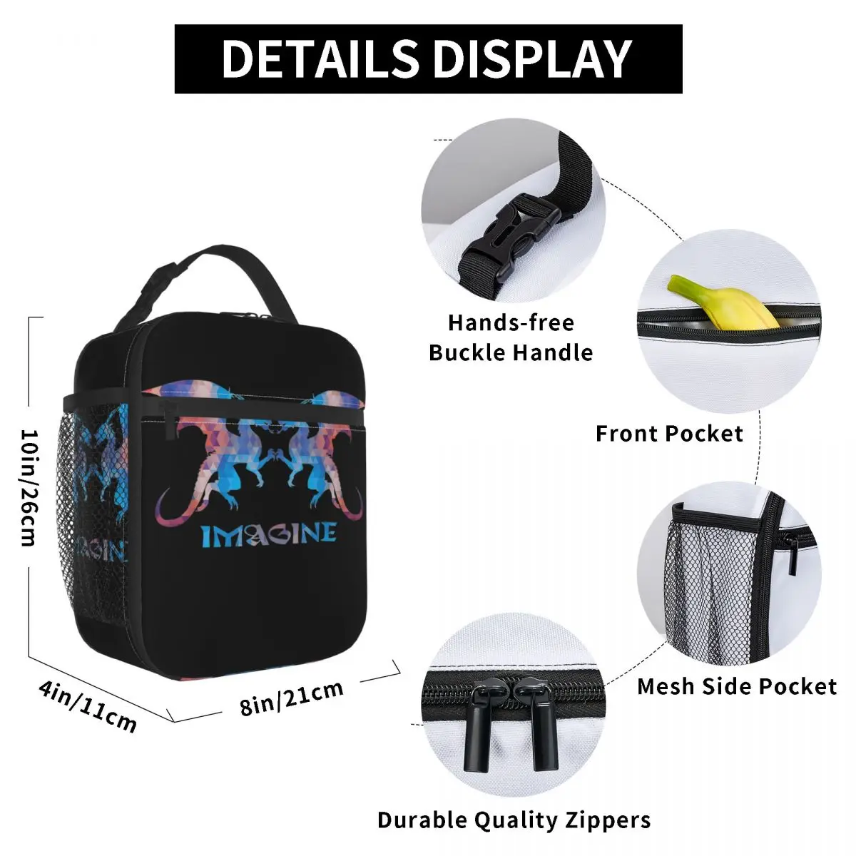 Imagine Mercury World Tour Band Thermal Insulated Lunch Bag for Work Portable Food Container Bags Cooler Thermal Lunch Boxes