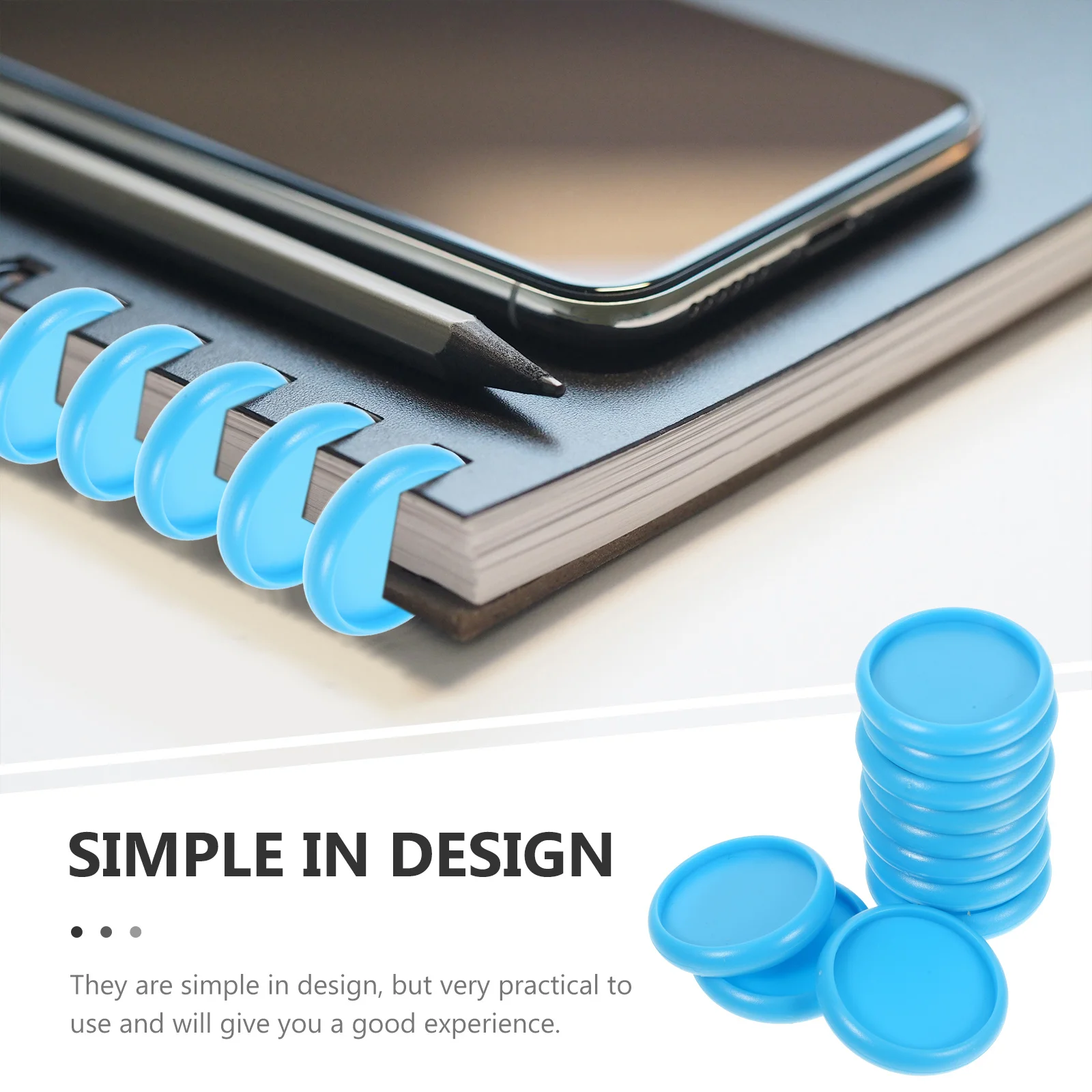 44Pcs Plastic Binding Discs Loose Leaf Binder ABS Material Book Binder Rings for DIY Notebooks Planners