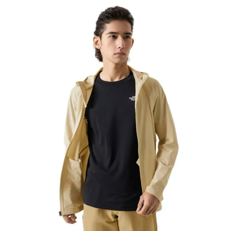 The North Face Long-Sleeve Loose Camping Breathable Jacket Quick-Dry Windproof Logo Print Outdoor Hooded