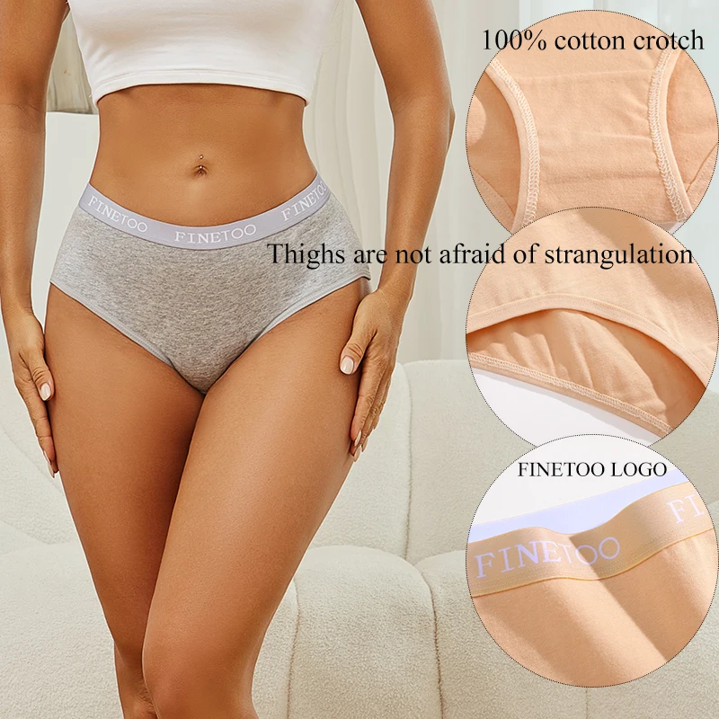 4Pcs Sexy Hip Lifting Triangle Pants Pure Cotton Triangle Pants Low Waist Underwear FINETOO Brand Underwear Colors Cotton Crotch