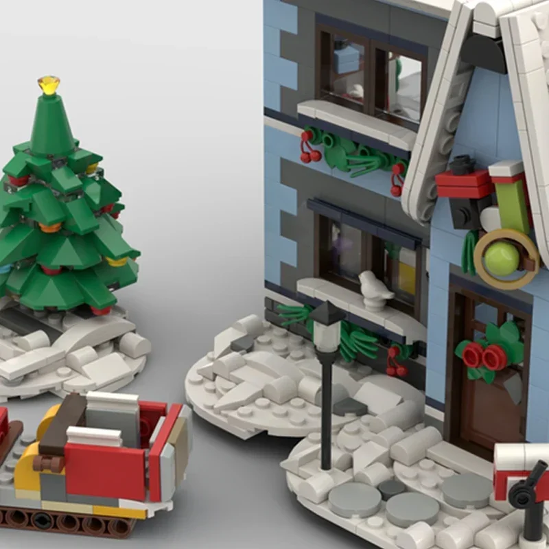 Livre modèle de blocs de construction MOC Street View pour enfants, briques techniques, jouets de construction à assembler soi-même, cadeau de vacances