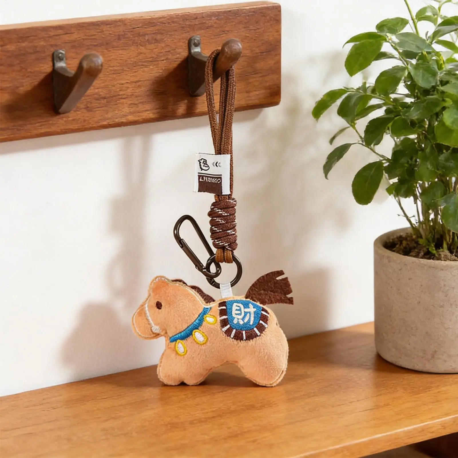 Pferd Stofftier Schlüsselanhänger Chinesisches Neujahr Tier Plüsch Schlüsselanhänger Taschenanhänger für Urlaub Geburtstagsfeier Jungen Mädchen