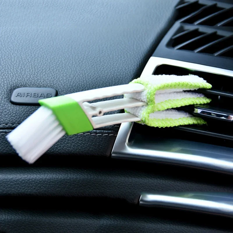 Car Air Conditioner Vent Brush Microfibre Car Grille Cleaner Auto Detailing Blinds Duster Car Cleaning Brush Interior Accessorie