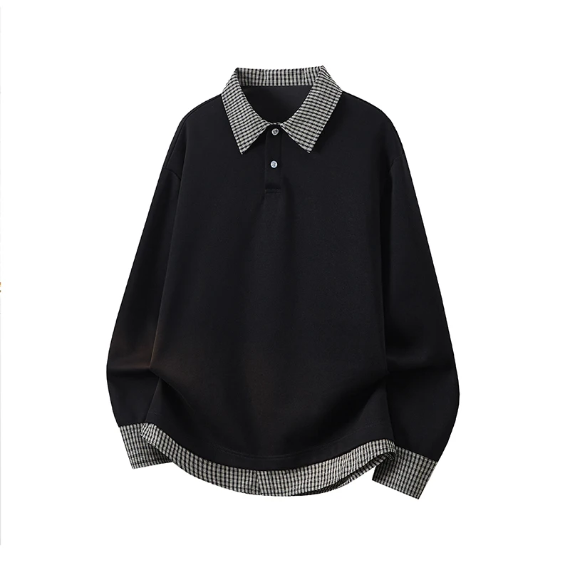 

American Retro Long Sve Hoodie Loose Men's Base Layer irt Couple's Top Coat Casual Sle Cotton Polyester Blend