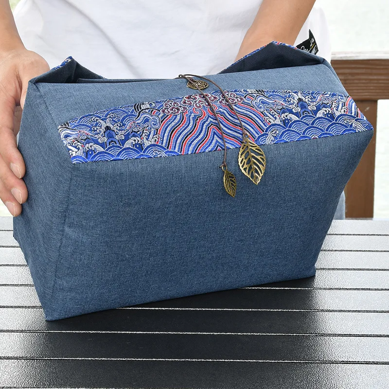 Portable Travel Storage Bag, Thickened, Inner Divided, Travel Organizer, Teapot Storage Cloth Bag