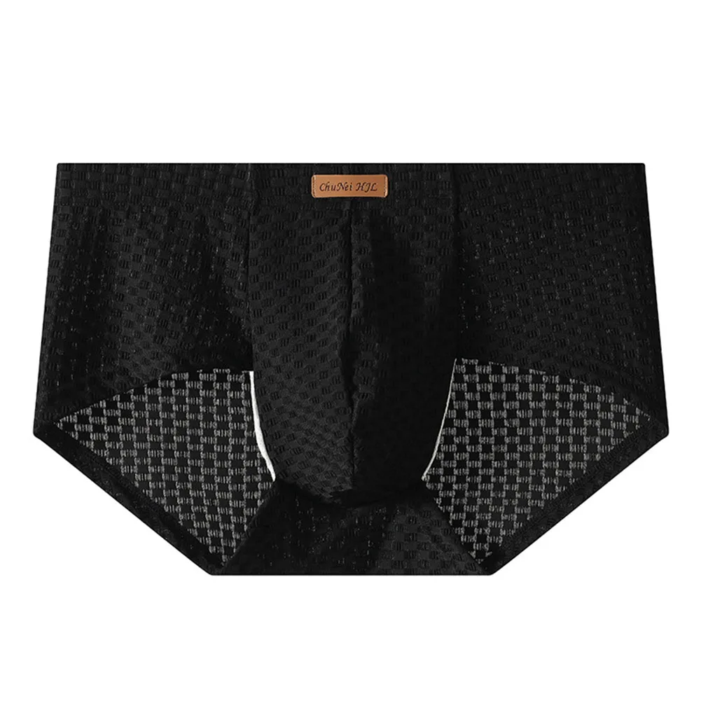 Mens Briefs Ice Silk Breathable Hombre Panties Shorts Underpants Breathable Bottom Erotic Hombre Male Lingerie Tanga